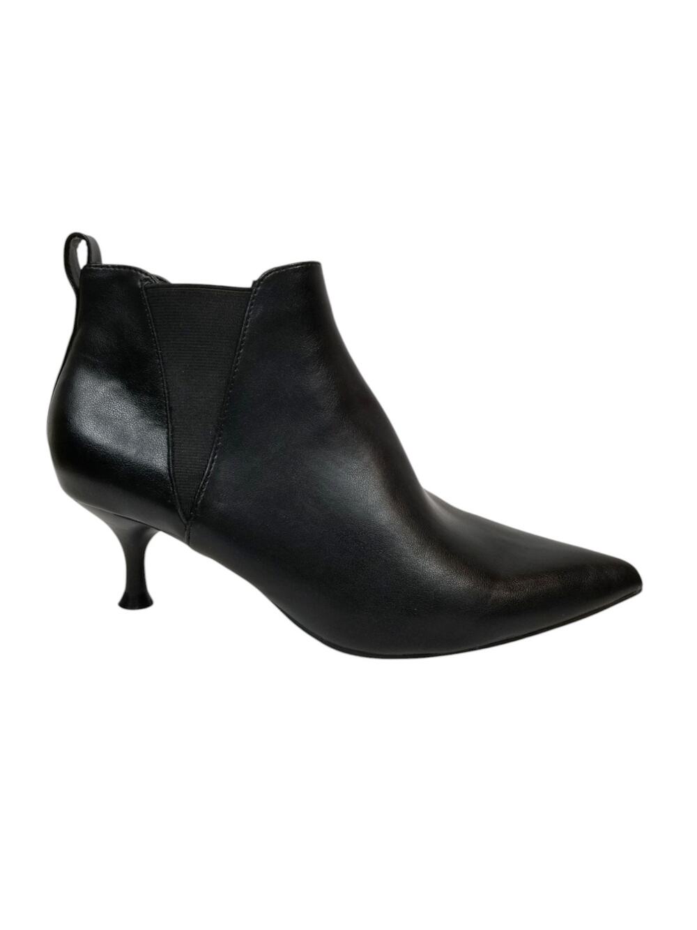 Rachel Zoe Women's Zippi Black Kitten Heel Ankle Boots Booties Size 7.5